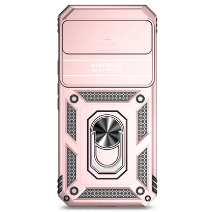 For Google Pixel 9 Pro XL Case Rugged PC+TPU Phone Protector with Slide Camera Cover / Kickstand