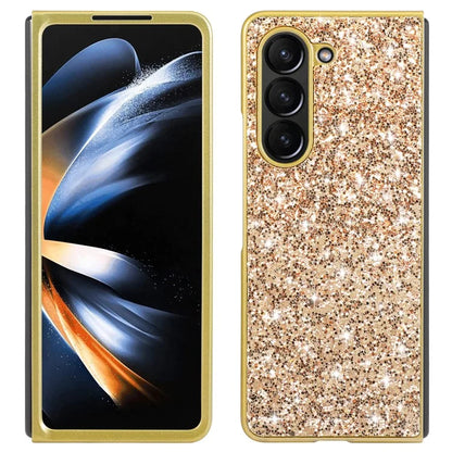 For Samsung Galaxy Z Fold6 5G Phone Case Glitter Electroplated TPU Frame PC Back Cover