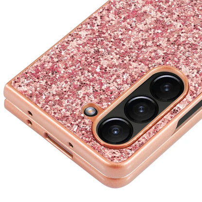 For Samsung Galaxy Z Fold6 5G Phone Case Glitter Electroplated TPU Frame PC Back Cover
