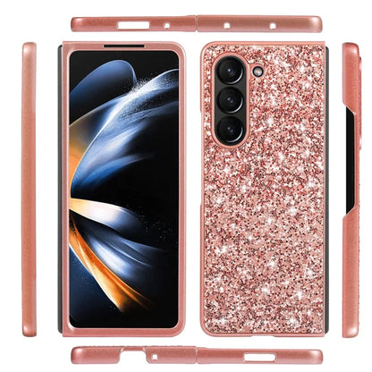 For Samsung Galaxy Z Fold6 5G Phone Case Glitter Electroplated TPU Frame PC Back Cover