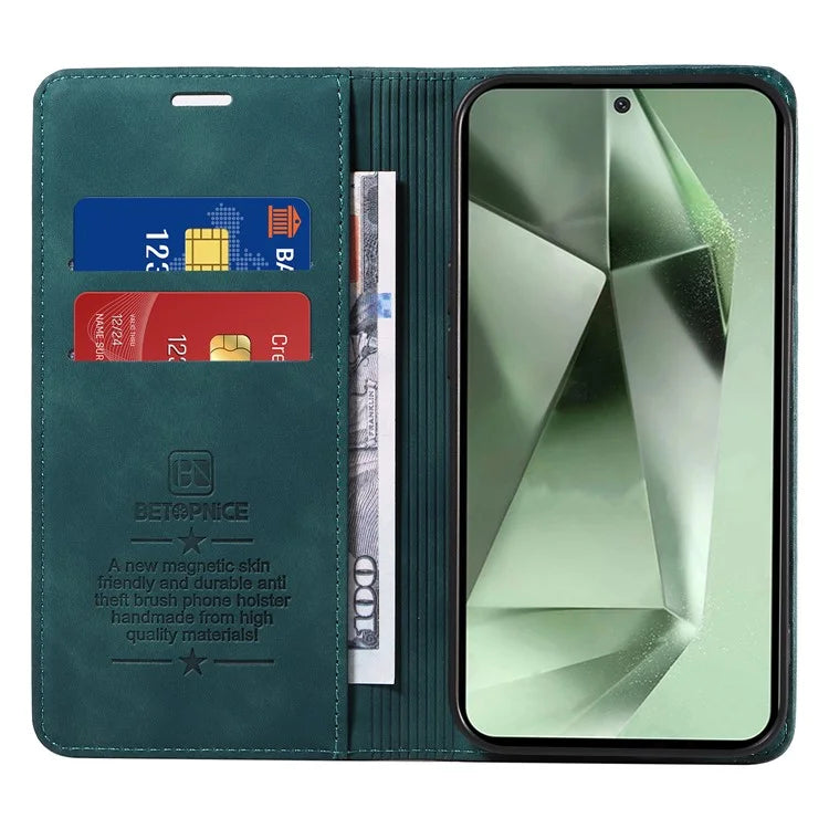 BETOPNICE 003 For Samsung Galaxy S24 FE Case RFID Blocking Wallet Leather Cover