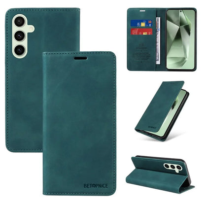 BETOPNICE 003 For Samsung Galaxy S24 FE Case RFID Blocking Wallet Leather Cover