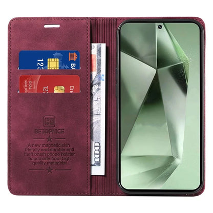 BETOPNICE 003 For Samsung Galaxy S24 FE Case RFID Blocking Wallet Leather Cover