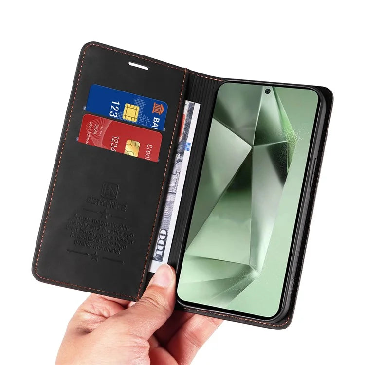 BETOPNICE 003 For Samsung Galaxy S24 FE Case RFID Blocking Wallet Leather Cover