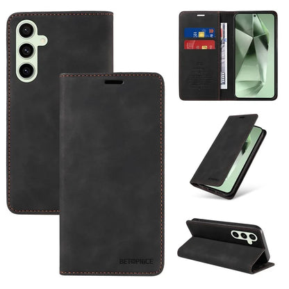 BETOPNICE 003 For Samsung Galaxy S24 FE Case RFID Blocking Wallet Leather Cover