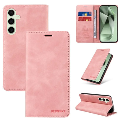 BETOPNICE 003 For Samsung Galaxy S24 FE Case RFID Blocking Wallet Leather Cover