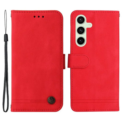 For Samsung Galaxy S24 FE Wallet Case Leather Phone Cover Tree Pattern Hardware