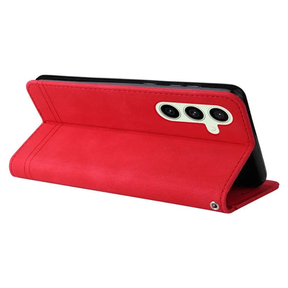 For Samsung Galaxy S24 FE Wallet Case Leather Phone Cover Tree Pattern Hardware