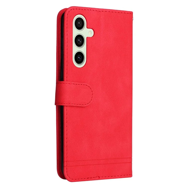 For Samsung Galaxy S24 FE Wallet Case Leather Phone Cover Tree Pattern Hardware