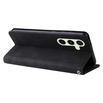 For Samsung Galaxy S24 FE Wallet Case Leather Phone Cover Tree Pattern Hardware