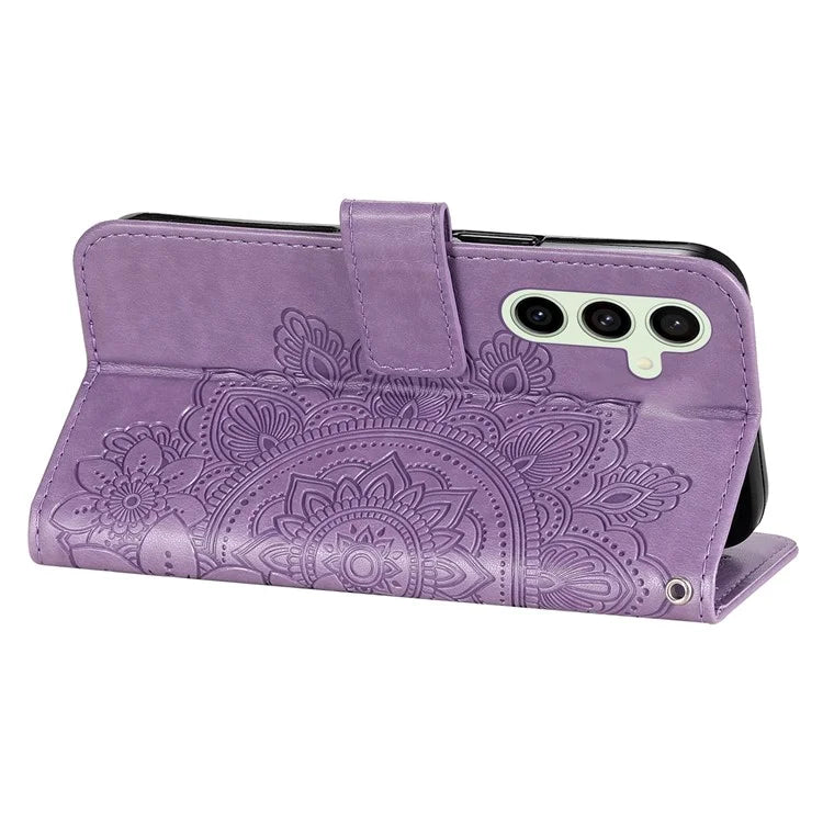 For Samsung Galaxy S24 FE Case Wallet Leather Phone Cover Flower Pattern