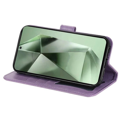 For Samsung Galaxy S24 FE Case Wallet Leather Phone Cover Flower Pattern
