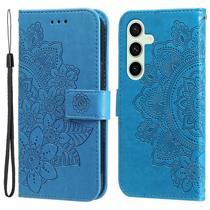 For Samsung Galaxy S24 FE Case Wallet Leather Phone Cover Flower Pattern