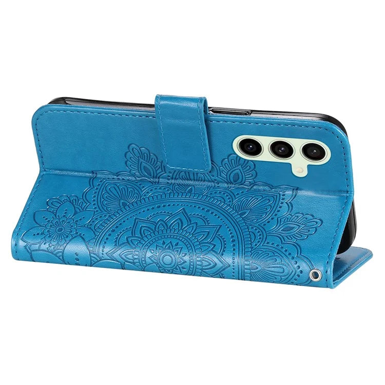For Samsung Galaxy S24 FE Case Wallet Leather Phone Cover Flower Pattern