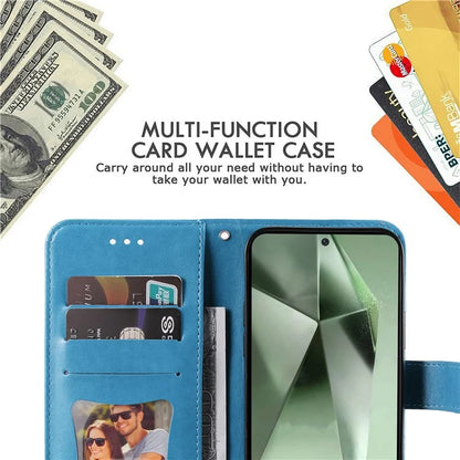 For Samsung Galaxy S24 FE Case Wallet Leather Phone Cover Flower Pattern