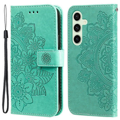 For Samsung Galaxy S24 FE Case Wallet Leather Phone Cover Flower Pattern