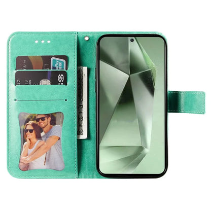 For Samsung Galaxy S24 FE Case Wallet Leather Phone Cover Flower Pattern