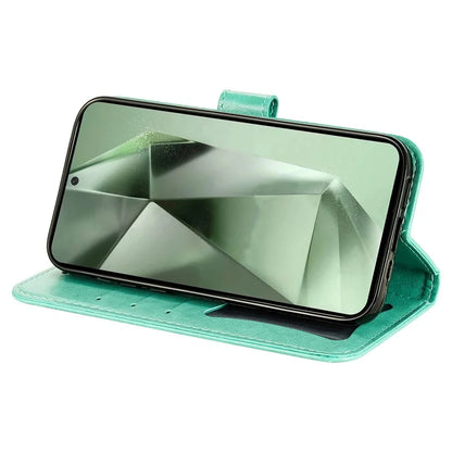 For Samsung Galaxy S24 FE Case Wallet Leather Phone Cover Flower Pattern