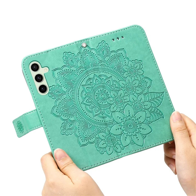 For Samsung Galaxy S24 FE Case Wallet Leather Phone Cover Flower Pattern