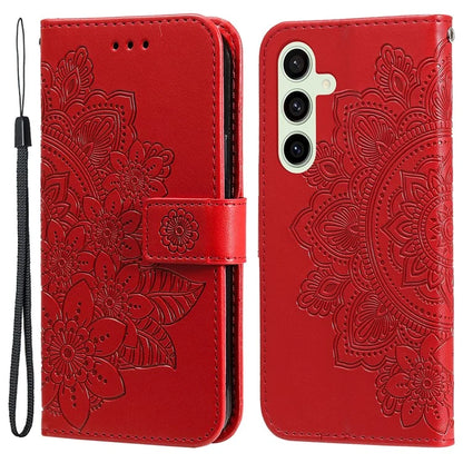 For Samsung Galaxy S24 FE Case Wallet Leather Phone Cover Flower Pattern