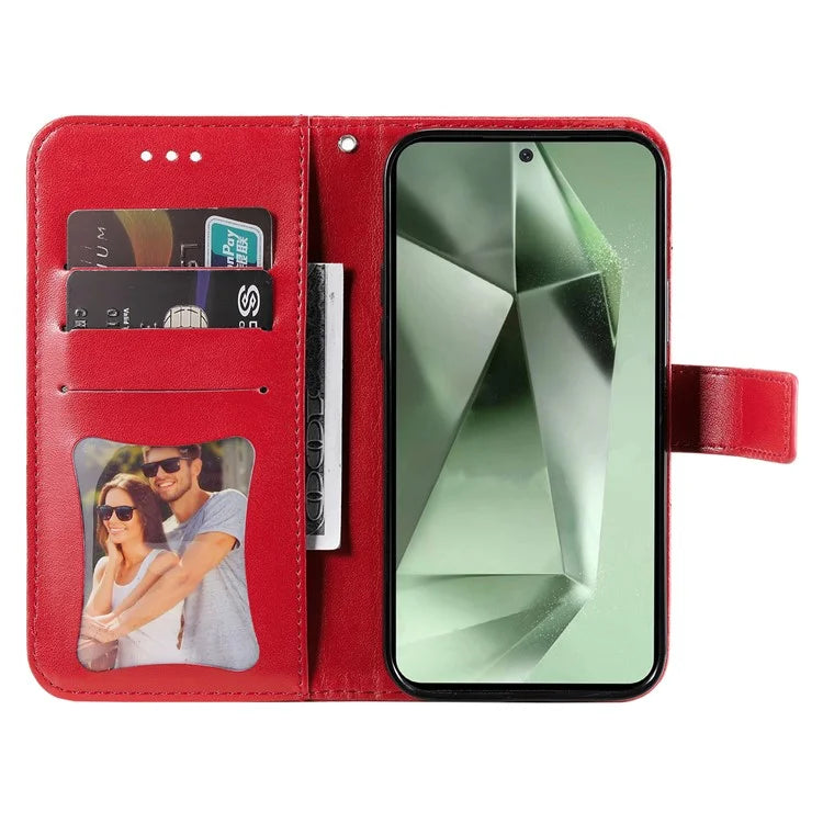 For Samsung Galaxy S24 FE Case Wallet Leather Phone Cover Flower Pattern
