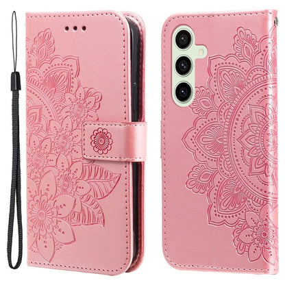 For Samsung Galaxy S24 FE Case Wallet Leather Phone Cover Flower Pattern