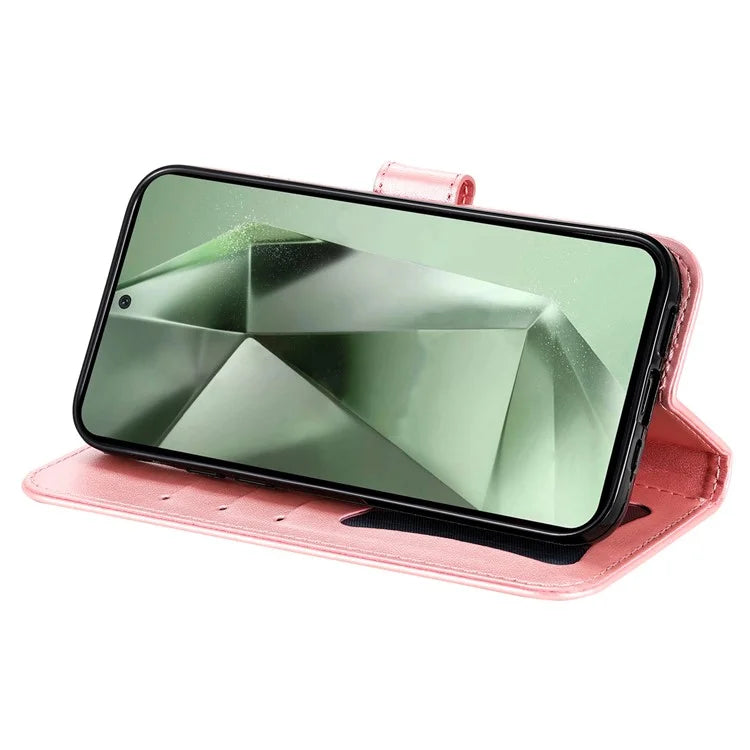 For Samsung Galaxy S24 FE Case Wallet Leather Phone Cover Flower Pattern