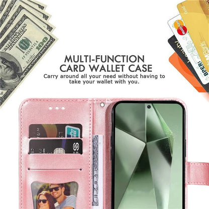 For Samsung Galaxy S24 FE Case Wallet Leather Phone Cover Flower Pattern