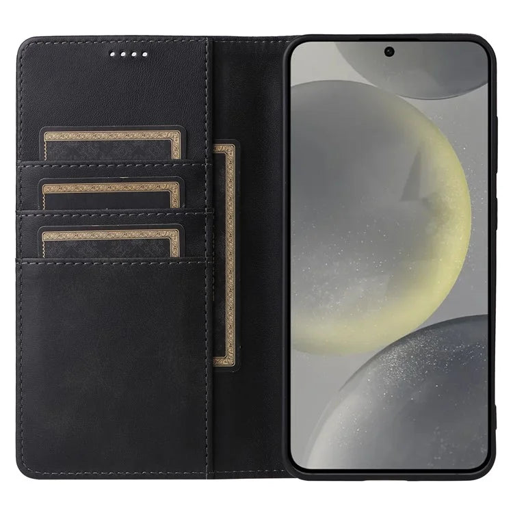 For Samsung Galaxy S24 Leather Case RFID Blocking Wallet Cover Magnetic Closing