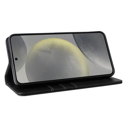 For Samsung Galaxy S24 Leather Case RFID Blocking Wallet Cover Magnetic Closing