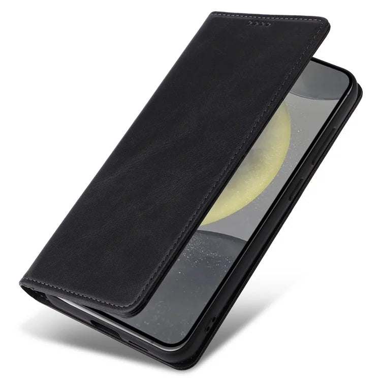 For Samsung Galaxy S24 Leather Case RFID Blocking Wallet Cover Magnetic Closing
