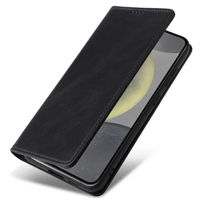 For Samsung Galaxy S24 Leather Case RFID Blocking Wallet Cover Magnetic Closing