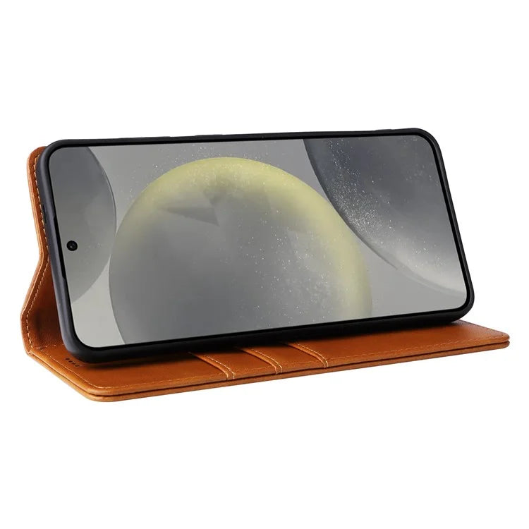 For Samsung Galaxy S24 Leather Case RFID Blocking Wallet Cover Magnetic Closing