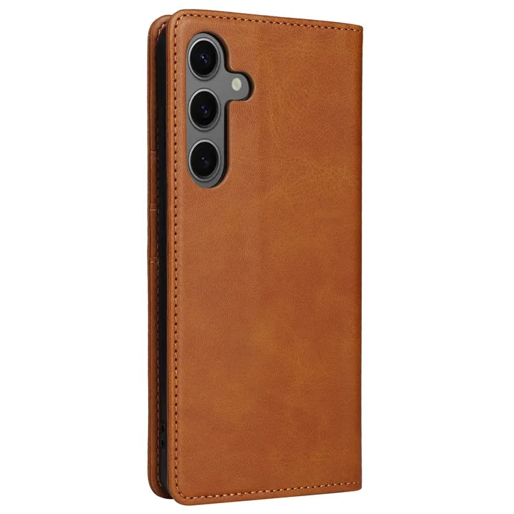 For Samsung Galaxy S24 Leather Case RFID Blocking Wallet Cover Magnetic Closing