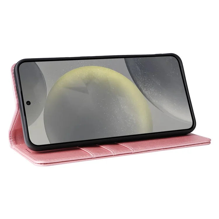 For Samsung Galaxy S24 Leather Case RFID Blocking Wallet Cover Magnetic Closing
