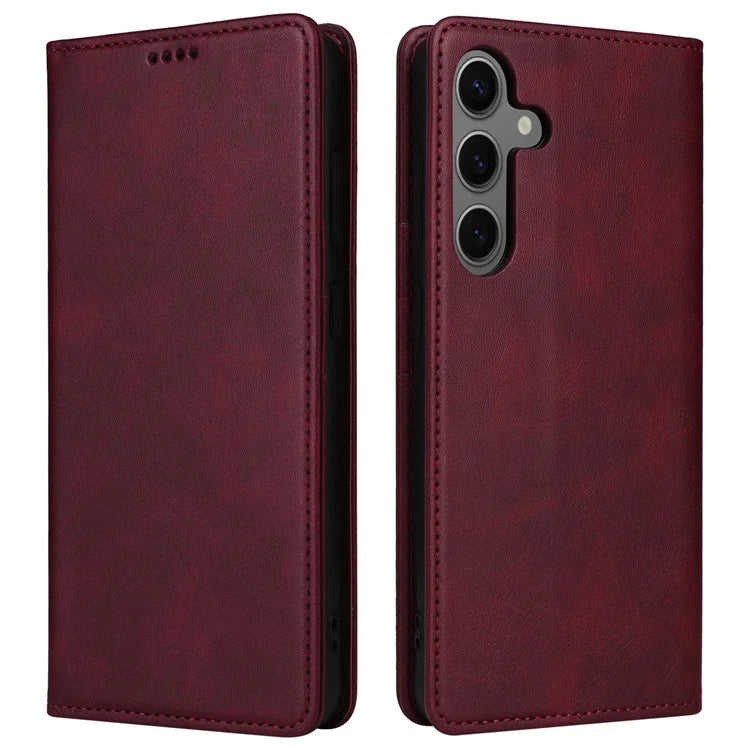 For Samsung Galaxy S24 Leather Case RFID Blocking Wallet Cover Magnetic Closing