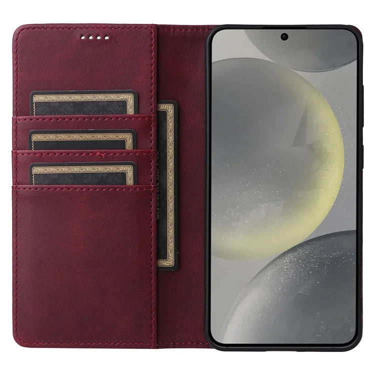 For Samsung Galaxy S24 Leather Case RFID Blocking Wallet Cover Magnetic Closing