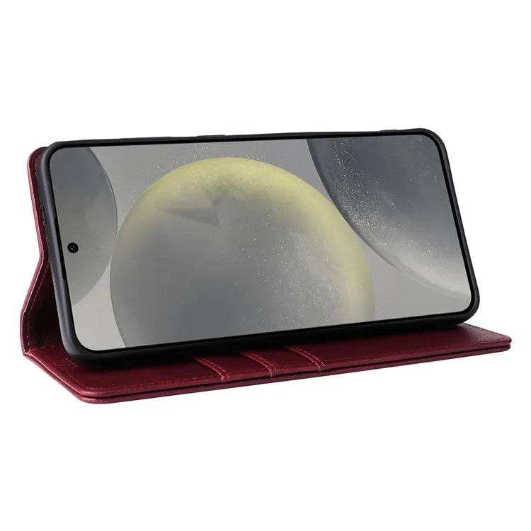 For Samsung Galaxy S24 Leather Case RFID Blocking Wallet Cover Magnetic Closing