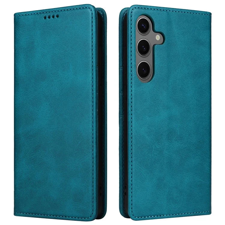 For Samsung Galaxy S24 Leather Case RFID Blocking Wallet Cover Magnetic Closing