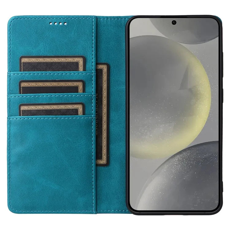 For Samsung Galaxy S24 Leather Case RFID Blocking Wallet Cover Magnetic Closing