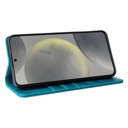 For Samsung Galaxy S24 Leather Case RFID Blocking Wallet Cover Magnetic Closing
