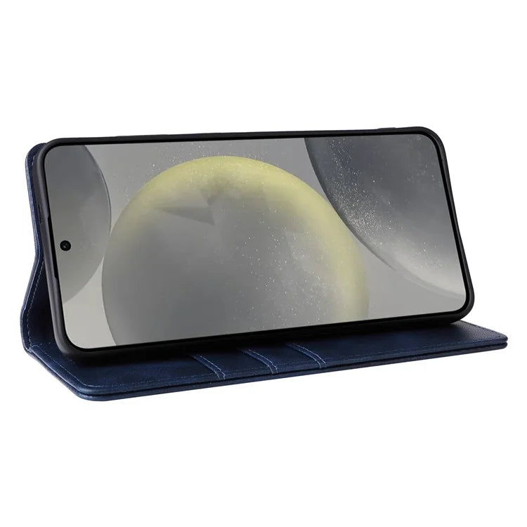 For Samsung Galaxy S24 Leather Case RFID Blocking Wallet Cover Magnetic Closing