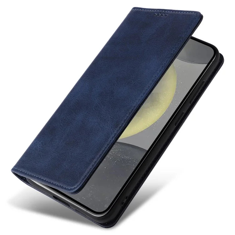 For Samsung Galaxy S24 Leather Case RFID Blocking Wallet Cover Magnetic Closing