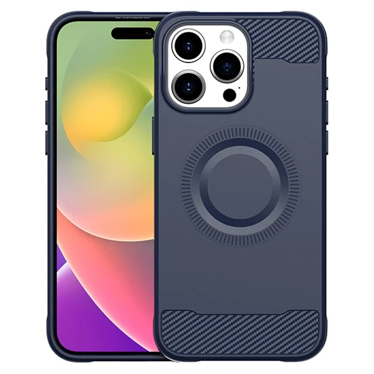 For iPhone 15 Pro Max Case Shockproof TPU Phone Cover Compatible with MagSafe