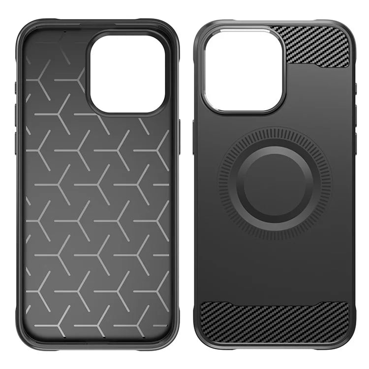 For iPhone 15 Pro Max Case Shockproof TPU Phone Cover Compatible with MagSafe