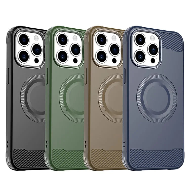 For iPhone 15 Pro Max Case Shockproof TPU Phone Cover Compatible with MagSafe