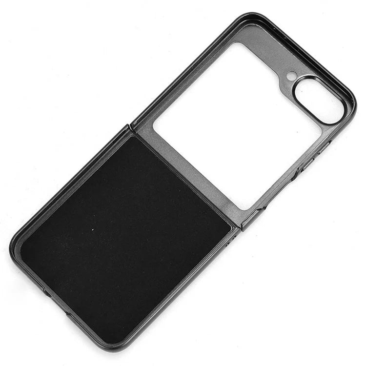 For Samsung Galaxy Z Flip6 5G Case Stitching Lines Cowhide Texture Leather Back Phone Cover