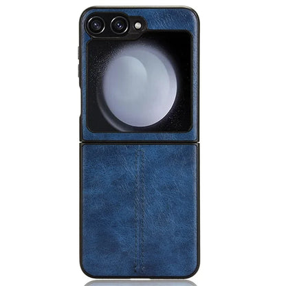 For Samsung Galaxy Z Flip6 5G Case Stitching Lines Cowhide Texture Leather Back Phone Cover