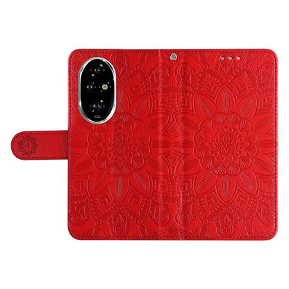 For Honor 200 Pro 5G Case PU Leather Wallet Phone Cover Sunflower Pattern