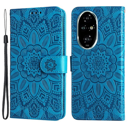 For Honor 200 Pro 5G Case PU Leather Wallet Phone Cover Sunflower Pattern